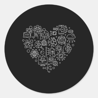Sticker Rond Ai Cbot He Ificial Intelligence Robot Expert