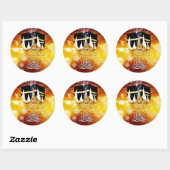 Sticker Rond Aïd moubarak (Feuille)