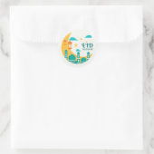 Sticker Rond Aïd Moubarak Moon et star (Sac)