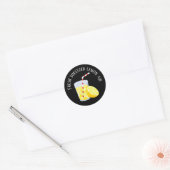 Sticker Rond Aide au citron frais cool ajouter du texte (Enveloppe)