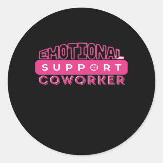 Sticker Rond Aide émotionnelle Coworker rose Fleur essentielle