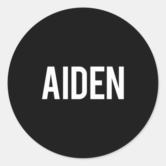 Sticker Rond Aiden - Cool New Funny Name Fan Gift Tee (Devant)