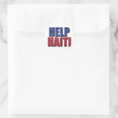 Sticker Rond Aider Haïti (Sac)