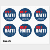 STICKER ROND AIDER HAÏTI (Feuille)