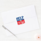 STICKER ROND AIDER HAITI FLAG (Enveloppe)
