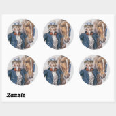 Sticker Rond Aidez-le à aider les États-Unis ! (Feuille)