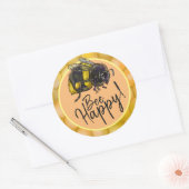 Sticker Rond Aie Du Bonheur ! Bumblebee (Enveloppe)