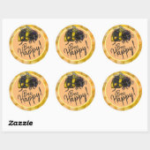 Sticker Rond Aie Du Bonheur ! Bumblebee (Feuille)