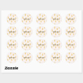 Sticker Rond Aigenilles tropicales Blush Gold (Feuille)