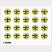 Sticker Rond Aigle (Feuille)