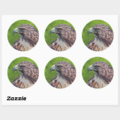 Sticker Rond Aigle (Feuille)