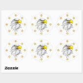 Sticker Rond Aigle (Feuille)
