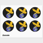 Sticker Rond Aigle (Feuille)