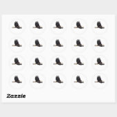Sticker Rond Aigle à tête blanche (Feuille)