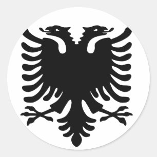 Sticker Rond Aigle albanais.