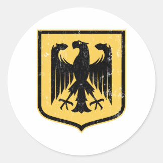 Sticker Rond Aigle allemand - Armoiries de Deutschland