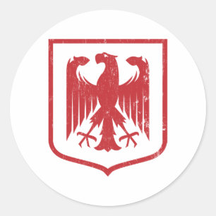 Sticker Rond Aigle allemand - Armoiries de Deutschland