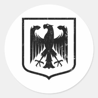 Sticker Rond Aigle allemand - Armoiries de Deutschland
