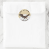 Sticker Rond Aigle attaquant (Sac)