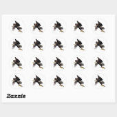 Sticker Rond Aigle avec poisson (Feuille)