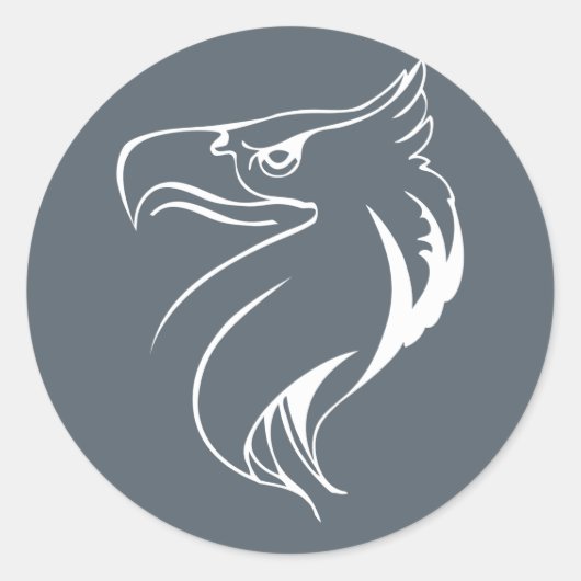 Sticker Rond Aigle blanc (Devant)