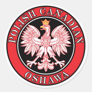 Sticker Rond Aigle canadienne polonaise d'Oshawa