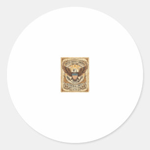 Sticker Rond Aigle chauve vintage patriotique en détresse