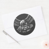 Sticker Rond Aigle de Cendres par BurnsInHell (Enveloppe)