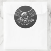 Sticker Rond Aigle de Cendres par BurnsInHell (Sac)