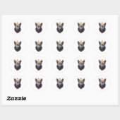 Sticker Rond Aigle de cristal (Feuille)