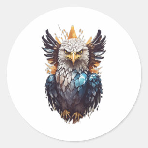 Sticker Rond Aigle de cristal