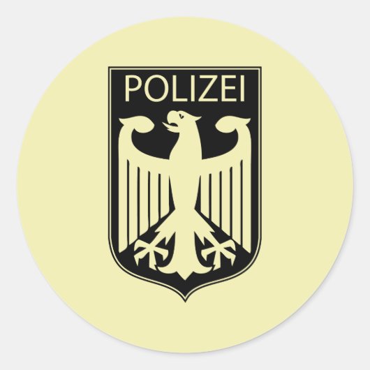 Sticker Rond Aigle de la police allemande (Devant)