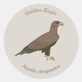 Sticker Rond Aigle d'or (Devant)