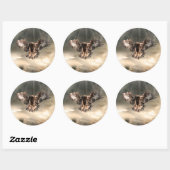 Sticker Rond Aigle d'or (Feuille)
