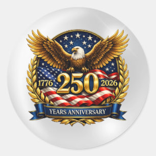 Sticker Rond Aigle emblématique du 250e anniversaire des États-
