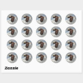 STICKER ROND AIGLE EN TRAIN (Feuille)