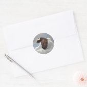 STICKER ROND AIGLE EN TRAIN (Enveloppe)
