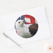 Sticker Rond Aigle et drapeau (Enveloppe)