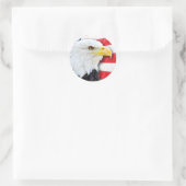 Sticker Rond Aigle et drapeau (Sac)