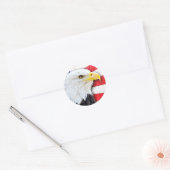 Sticker Rond Aigle et drapeau (Enveloppe)
