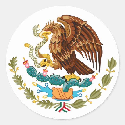 Sticker Rond Aigle mexicain (Devant)