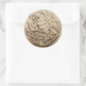 Sticker Rond aigle mexicain (Sac)