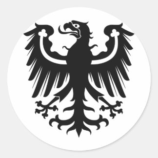 Sticker Rond Aigle noire de Prusse orientale