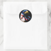 Sticker Rond Aigle patriotique (Sac)