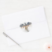 Sticker Rond Aigle patriotique, US/USA, drapeau SAD (Enveloppe)