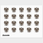 Sticker Rond Aigle polonais (Feuille)