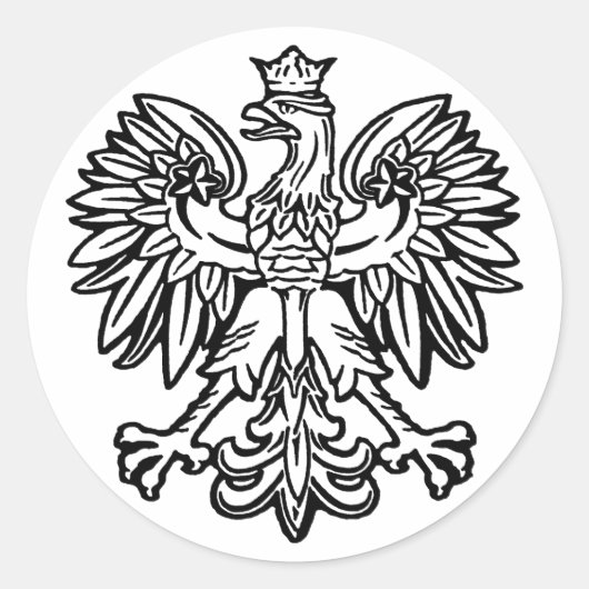 Sticker Rond Aigle polonais (Devant)