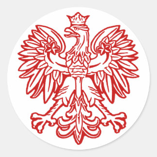 Sticker Rond Aigle polonais