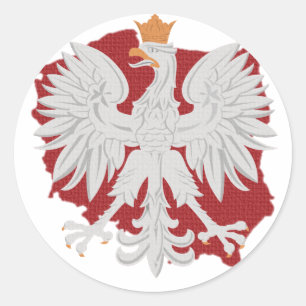 Sticker Rond Aigle polonais