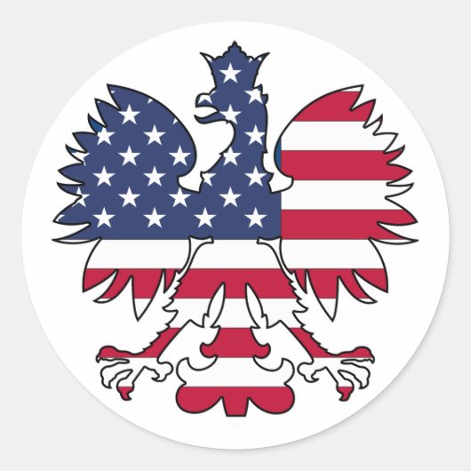 Sticker Rond Aigle polonaise (Devant)